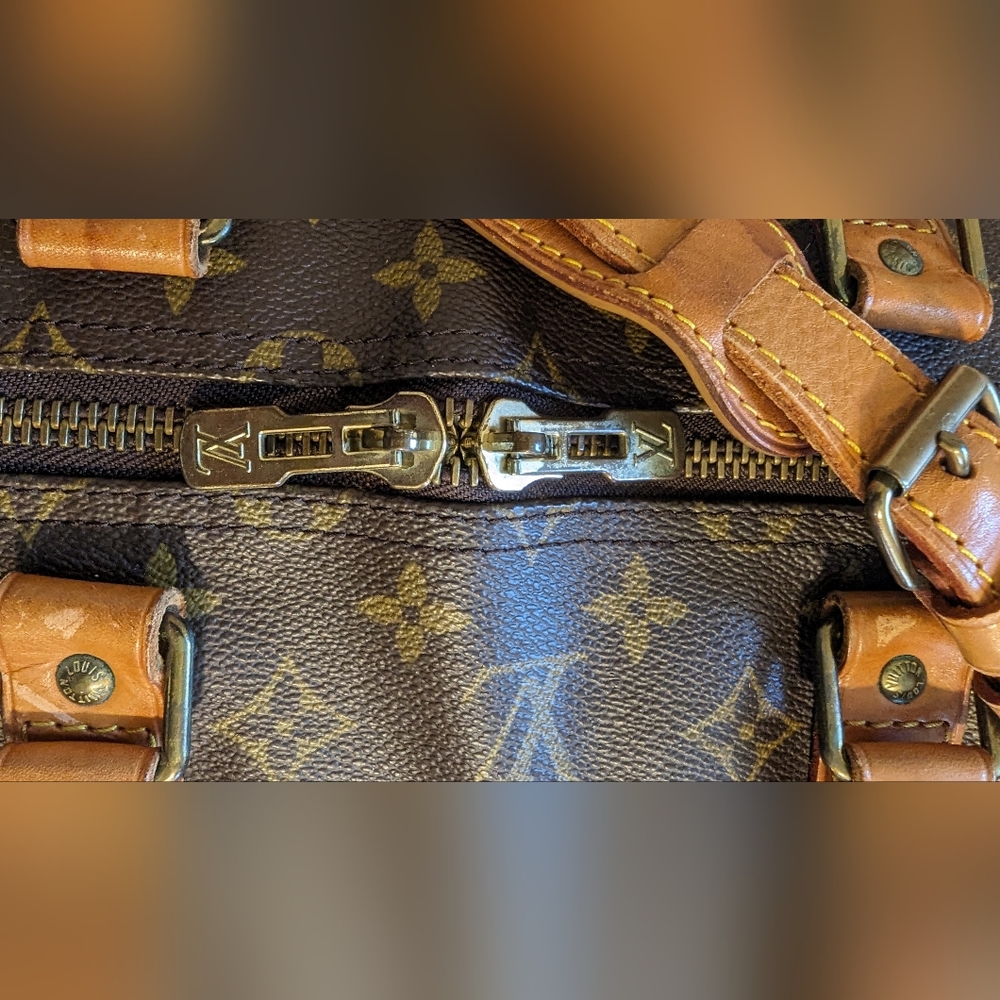 AUTHENTIC Louis Vuitton Monogram Brown Keepall Bandoulière 55 Travel Bag - Picture 7 of 16